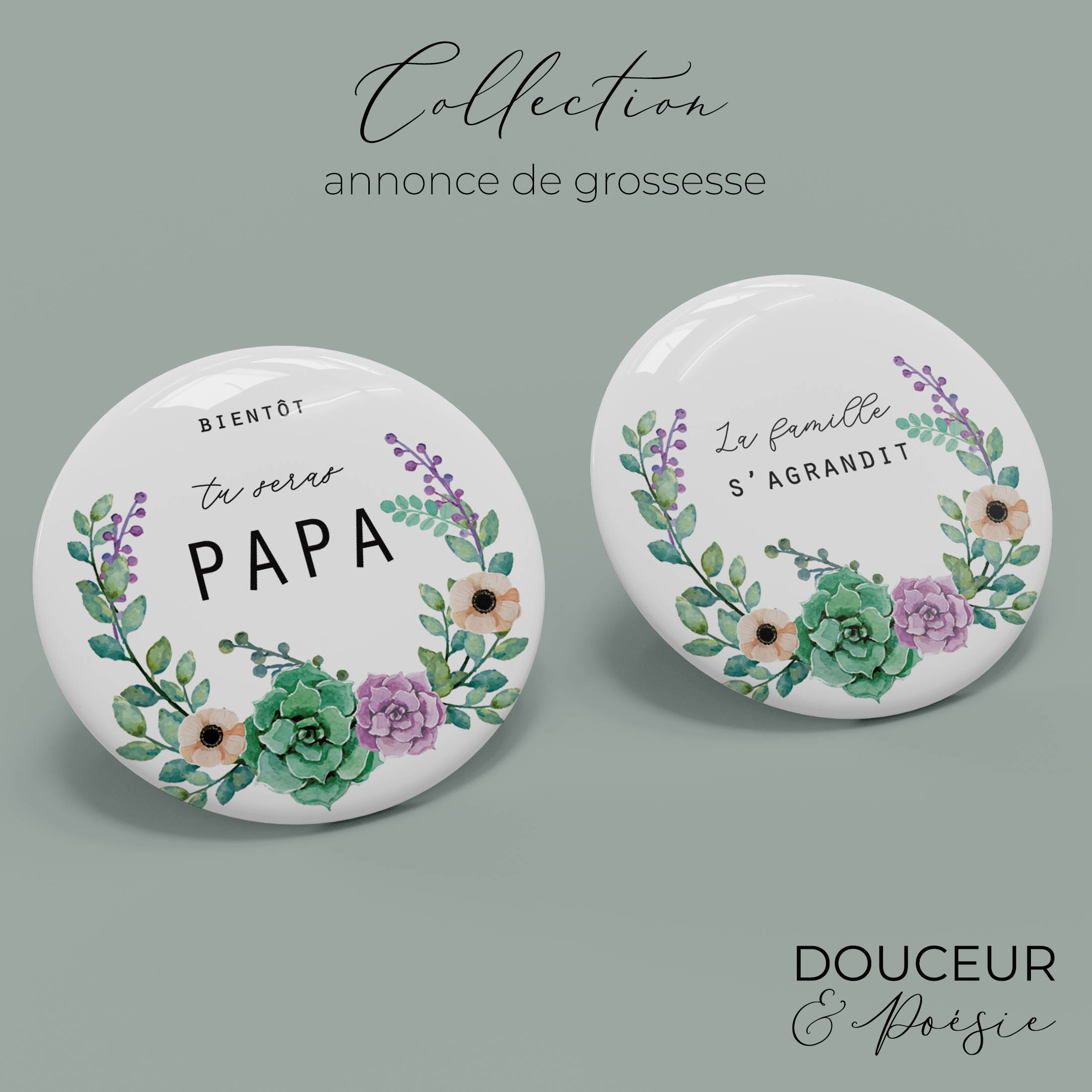 Badge Annonce Grossesse 1 badge annonce grossesse
