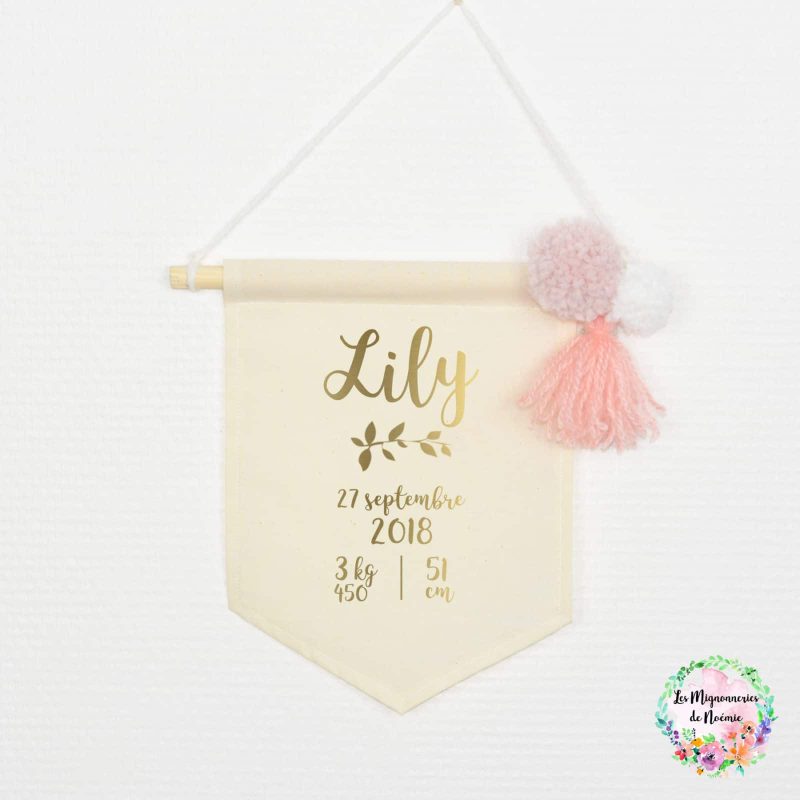 fanion de naissance fait-main