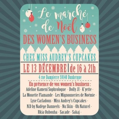 Affiche du marché de Noël des Women's Business à Dunkerque