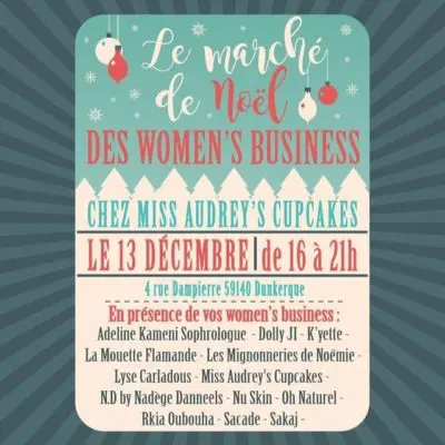 Affiche du marché de Noël des Women's Business à Dunkerque