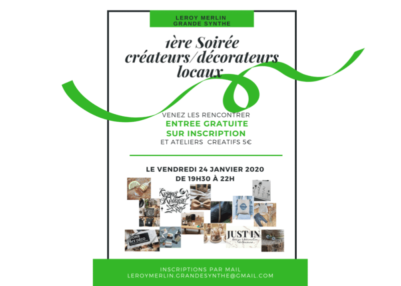 Soirée vente-expo de créateurs locaux chez Leroy Merlin Grande-Synthe