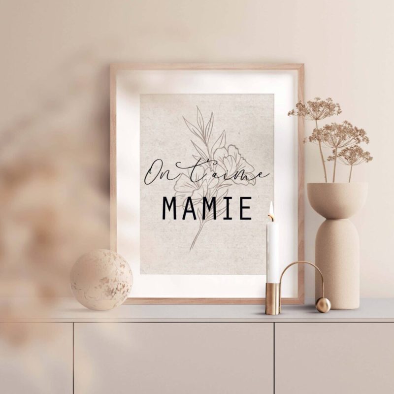 Affiche en lin - Je t'aime – Image 3