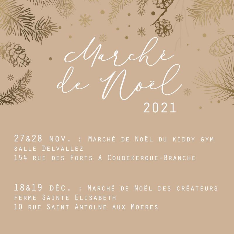 Affiche du marché de Noël des créateurs, Ferme Sainte Elisabeth aux Moëres