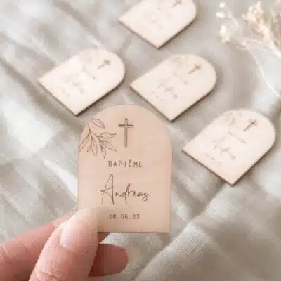 Magnet en bois - baptême & communion 20 magnet en bois