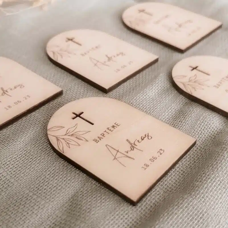 Magnet en bois - baptême & communion 11 magnet en bois
