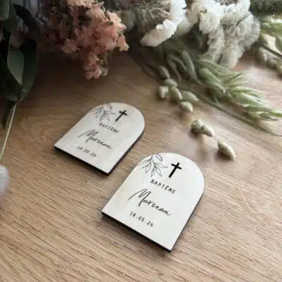 Magnet en bois - baptême & communion 15 magnet en bois