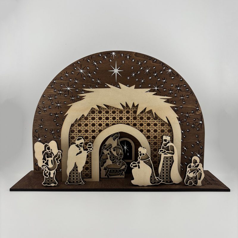 crèche de Noël cannage