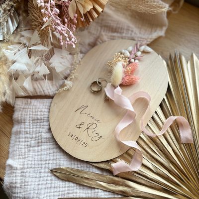 Porte alliances fleurs séchées Blush 15 Porte alliances Fleurs bohème