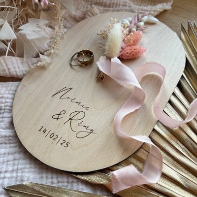 Porte alliances fleurs séchées Blush 18 Porte alliances Fleurs bohème