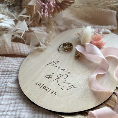 Porte alliances fleurs séchées Blush 17 Porte alliances Fleurs bohème