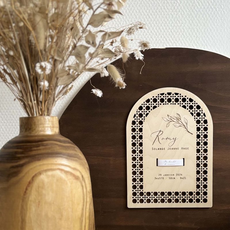 Arche de naissance cannage personnalisée 3 arche de naissance