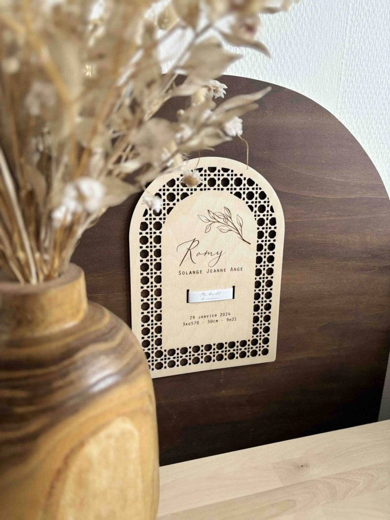 Arche de naissance cannage personnalisée 2 arche de naissance