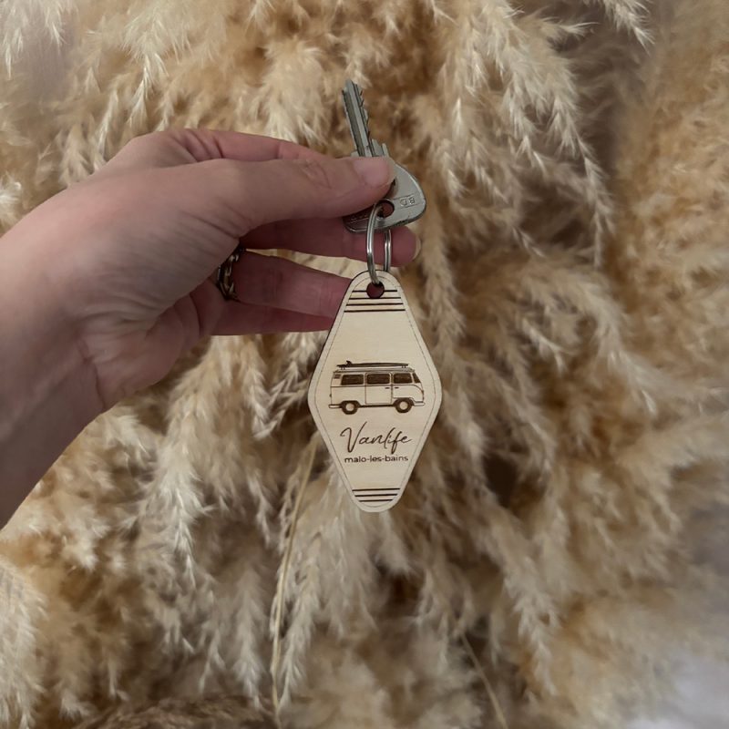 Porte-clés en bois Vanlife 2 porte clés en bois