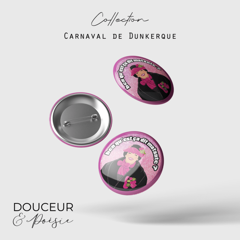 Badge Carnaval de Dunkerque – Matante 2 badge carnaval