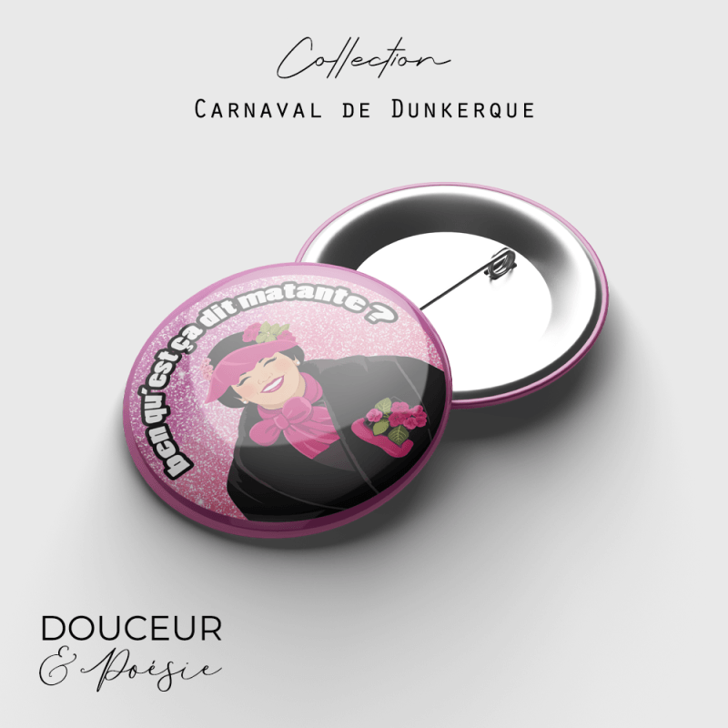 Badge Carnaval de Dunkerque – Matante 3 badge carnaval