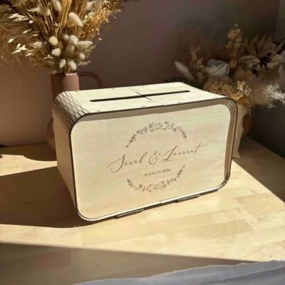 urne de mariage en bois