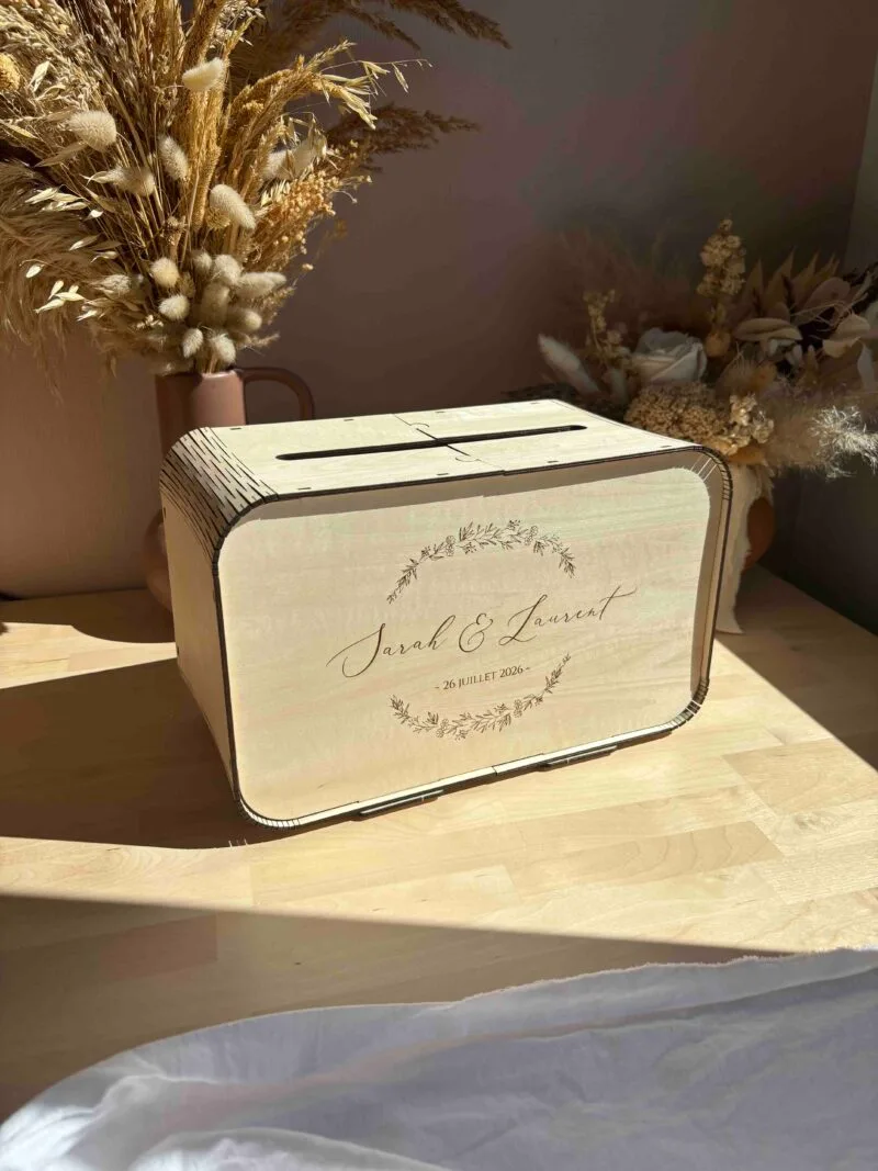 urne de mariage en bois