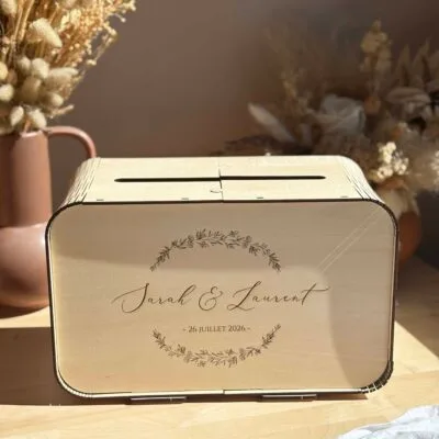 urne de mariage en bois