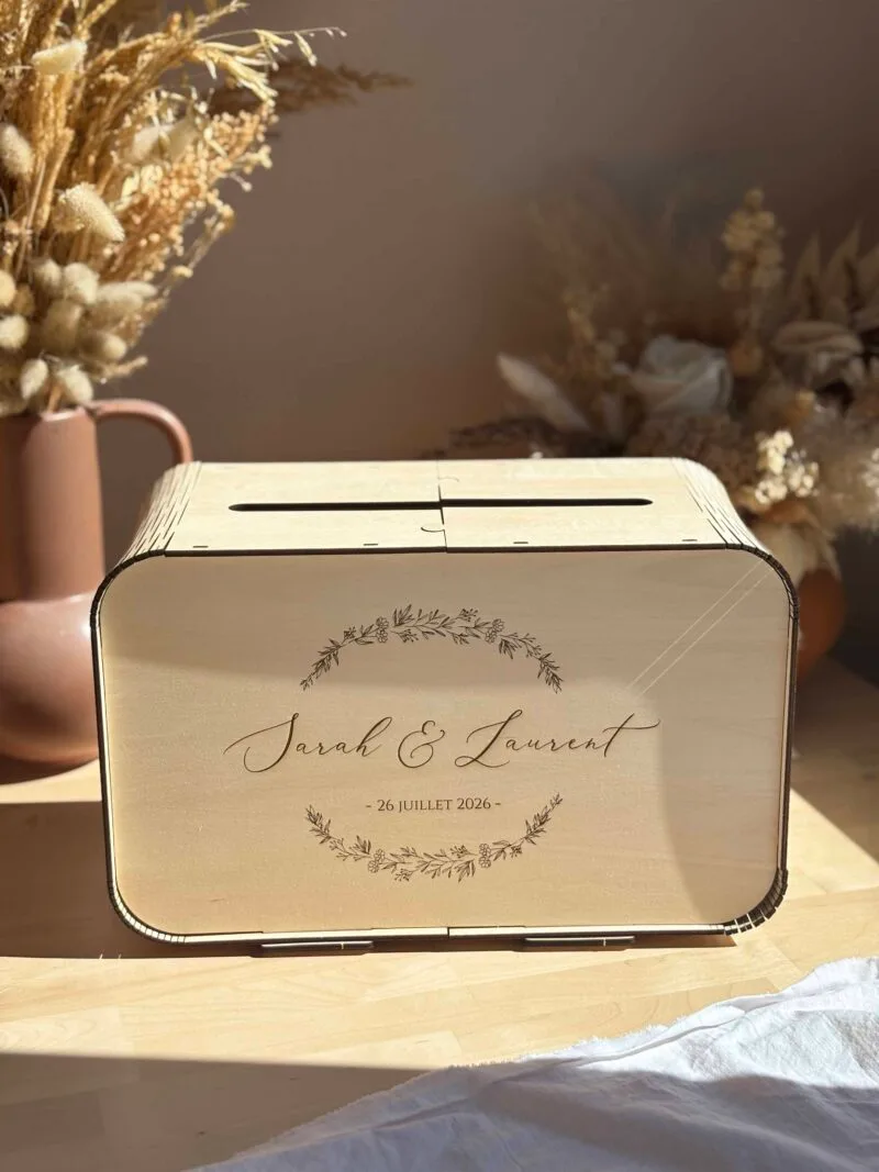 urne de mariage en bois