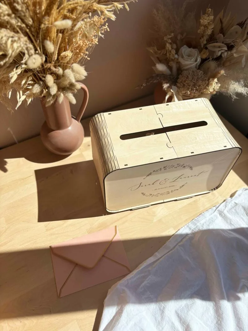 urne de mariage en bois