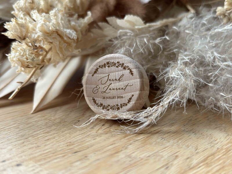 Bouchon de vin personnalisé & marque-place