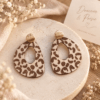 Boucles d’oreilles en bois léopard